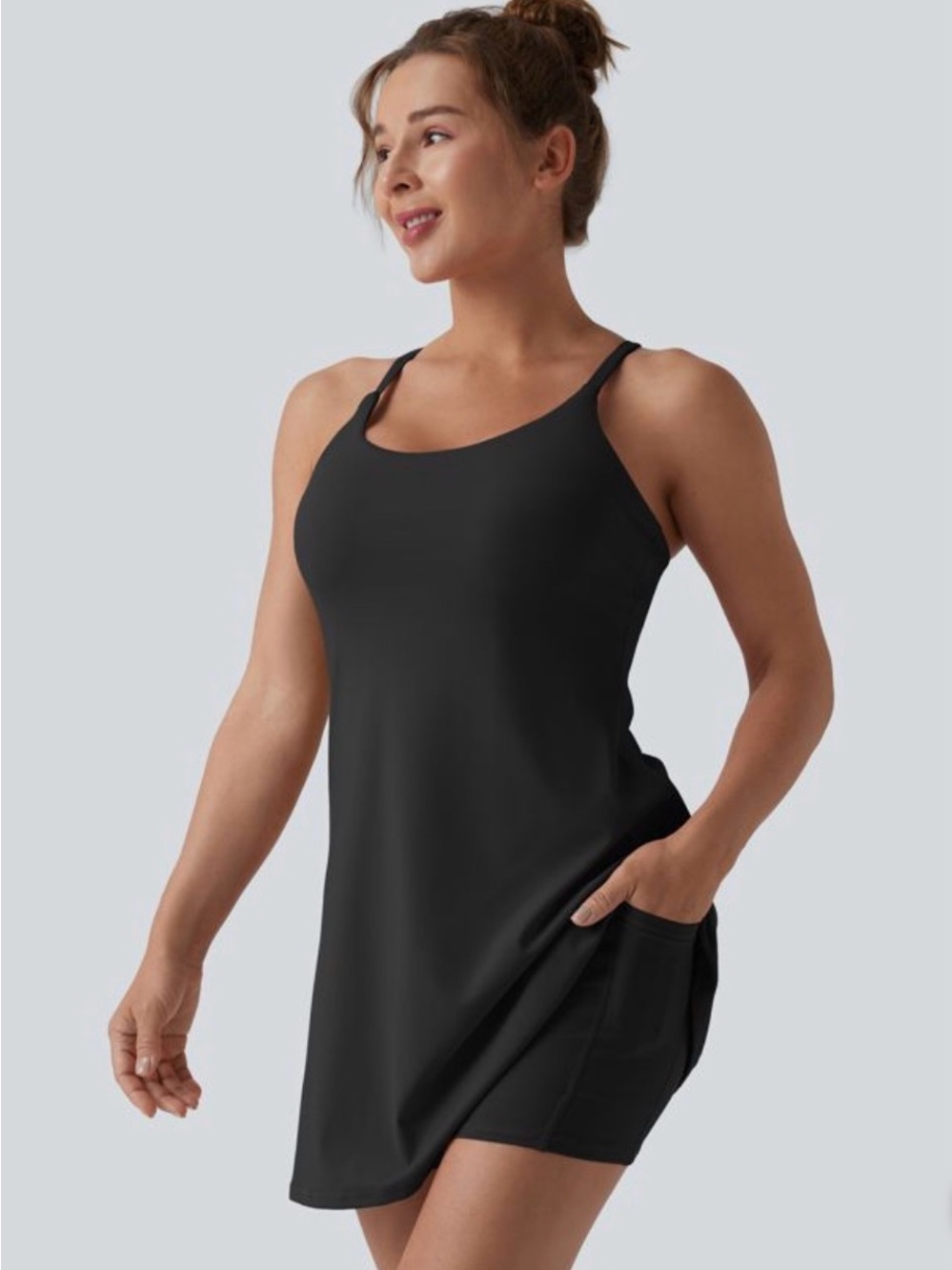 Halara SoftlyZero™ Plush Backless Active Dress-Easy Peezy Edition NWOT - Picture 7 of 7
